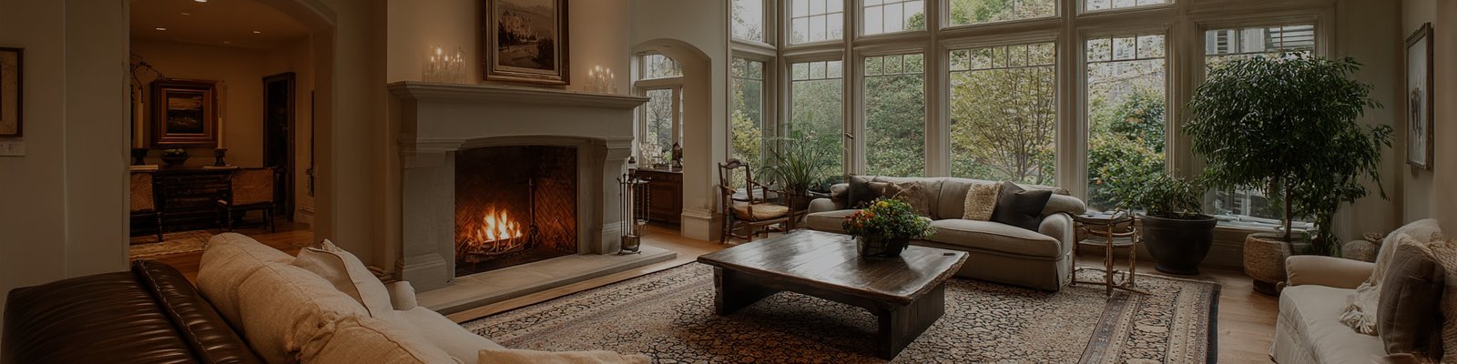 Comfortable living room with balanced heating