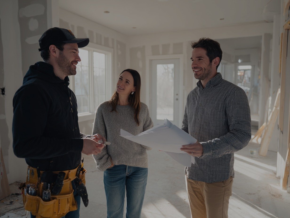 Open-plan living room renovation