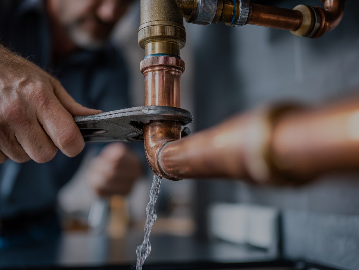 Plumbing retrofit with new pipework