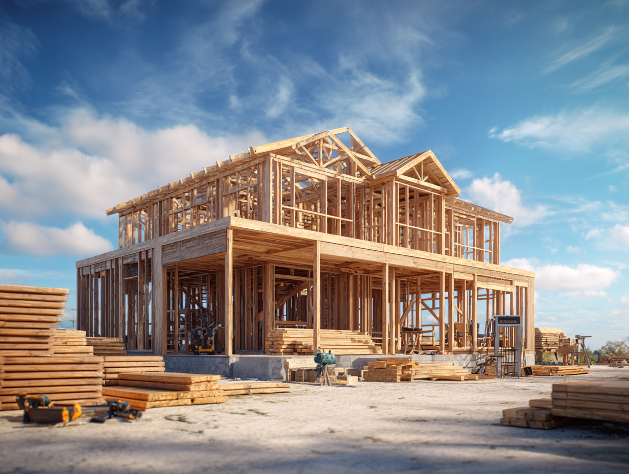 On-site construction in progress